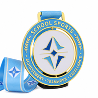 Médaille de netball 3D personnalisée rotative avec rubans, forme ronde, design de médaille sportive, médaille en alliage de zinc personnalisée et rotative