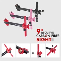 Visée de tir à l'arc Nika Archery SG07 en fibre de carbone, 9 pouces, pour arc recurve