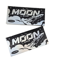 Boîtes en carton biodégradables pliables pour barres énergétiques, chocolats et snacks, avec estampage doré personnalisé sur papier aluminium