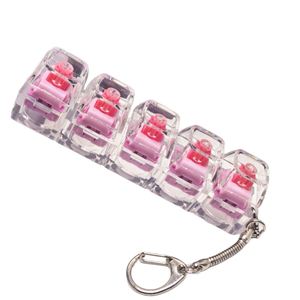 Factory Creative Lighted Keychain Mechanical <b>Keyboard</b> Style Decompression Artifact Venting Toy for Workers' Anxiety Relief - Product Image 4