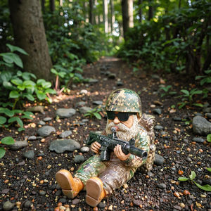 Scultura in Resina di Nano Armato - Arte Dipinta a Mano con <span class=keywords><strong>Realismo</strong></span> Dettagliato, Ornamento Unico per Giardino Esterno - Product Image 5