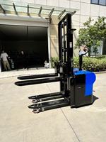 Chariot élévateur électrique Worui pour marché de gros, 1,5 tonne, batterie plomb-acide 48V, utilisation intérieure, pneus en polyuréthane, longueur de fourche 1200 mm