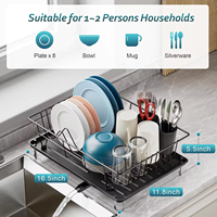 Rangement de cuisine et accessoire de décoration pour la maison Support en métal et en plastique pour égouttoir à vaisselle et à bol Support pour assiettes et ustensiles