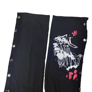 Pantalones Vaqueros Y2K Negros con Estampado de Calavera Punk, Estilo Gótico, con Ojales y Hebillas, Estilo Académico, Cargo, Streetwear, para Mujer - Product Image 4