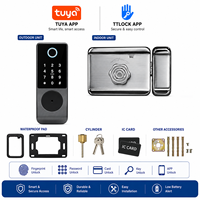 Cerradura Inteligente para Puerta de Aluminio con Certificación IP65, Huella Dactilar, Contraseña, Llave RFID, Almacenamiento en la Nube a través de la Aplicación Tuya TTLock, Control Remoto