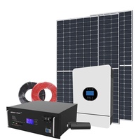 GP New Energy 10Kw LiFePO4 Batería completa fuera de la red Sistema de energía solar para el hogar