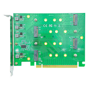 <span class=keywords><strong>PCI</strong></span>-Express X16 a 4 puertos M.2 NVMe SDD Disco duro PCIE4.0 Tarjeta adaptadora de expansión de velocidad completa para computadora de escritorio - Product Image 4