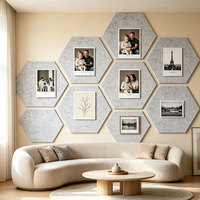 Panneaux acoustiques hexagonaux modernes en fibre de polyester ignifuges et écologiques pour l'isolation phonique des écoles, des commerces et des appartements