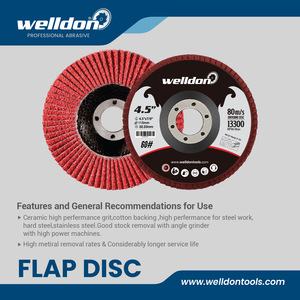 Disco de cambio rápido Welldon de 4 pulgadas, Mini mandril de <span class=keywords><strong>esmeril</strong></span> <span class=keywords><strong>pequeño</strong></span>, rueda de aleta de pulido de cerámica de óxido de aluminio, disco de aleta, rueda de molienda - Product Image 4