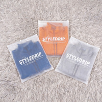 Sacs d'emballage en plastique givré à fermeture éclair personnalisés avec logo pour t-shirts imprimés – Vente chaude