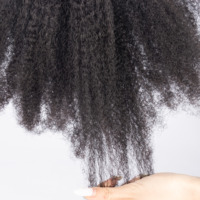 Cheveux humains afro crépus bouclés 4b4c I Tip Microlinks Cheveux humains vierges Extensions de cheveux I Tip