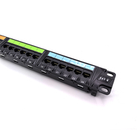Rak jaringan LAN 1U 24 port Cat6 UTP Panel Patch dengan braket