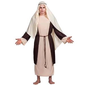 Disfraz de Pastor Medieval para Adulto, Traje de Navidad de Jesús, Cosplay de Halloween con Tocado, Poliéster, Venta al por Mayor - Product Image 1