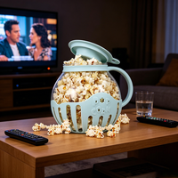Populaire pour la cuisine : Pot/Bouteille à micro-popcorn en verre borosilicaté de haute qualité pour four à micro-ondes