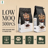 Sacs à café personnalisés en PE, anti-humidité, à fond plat, avec fermeture à boucle métallique, 12oz 16oz, emballage alimentaire pour grains de café torréfiés