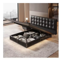 Service clé en main pour projet de villa : mobilier complet de haute qualité, ensemble de chambre à coucher de luxe italien sur mesure avec lit de luxe et rangements