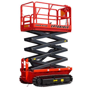 منصة عمل مقطورة مجنزرة 4-18 متر، رافعات مقصية صناعية، منصة رفع جوية كهربائية هيدروليكية متحركة - Product Image 4