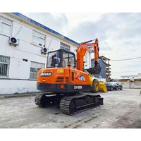 Excavatrice sur chenilles hydraulique d'occasion Doosan DX55-9C de 5 tonnes, provenant de Corée, avec pompe Changjiang, boîte de vitesses et moteur