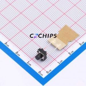 TSB06153-065B832BA-L2000 Tactile Switch Through hole,6.1x6.1mm Switch Single Pole Single Throw Round Button 2.5N 6.1mm - Product Image 1