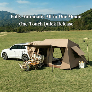 Tenda Universale Pop-up per Portellone Posteriore del Furgone, Ampio Spazio con 3 Camere da Letto, Tenda Modulare per <span class=keywords><strong>Auto</strong></span>, Impermeabile, Quattro Stagioni, con Zanzariera e <span class=keywords><strong>Tettoia</strong></span> - Product Image 2