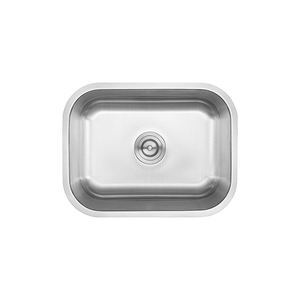 Évier de cuisine rectangulaire <span class=keywords><strong>Hugo</strong></span> D-2318 en acier inoxydable SUS201/304 à poser sous plan, surface brossée, 59x40cm, avec robinet - Product Image 6