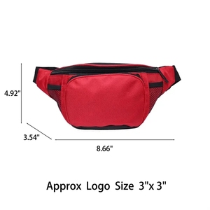 Sac banane unisexe personnalisable et étanche avec fermeture éclair, idéal pour le sport, cadeau promotionnel avec logo personnalisé pour hommes et femmes - Product Image 4