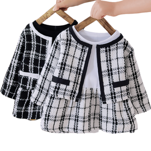 Set Due Pezzi Versione Coreana per Bambine 2025, Abito a Quadri e Abbigliamento Autunnale per <span class=keywords><strong>Neonata</strong></span> - Product Image 2