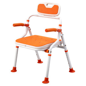 Silla de Ducha Plegable Jeff 63x21x55cm de Aleación de Aluminio con Reposabrazos para Ancianos y Mujeres Embarazadas - Product Image 2