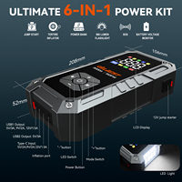 Démarreur de Voiture Multifonctionnel 3000A de Pointe, Batterie Externe 20000mAh, Gonfleur de Pneus et Sorties de Charge Multiples pour Voitures