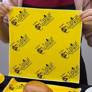 Custom Eco-Friendly Recyclable Greaseproof <b>Wrapping</b> <b>Paper</b> Food Grade PE Sandwich <b>Burger</b> Hamburger Bread Pizza Deli Logo - Product Image 3