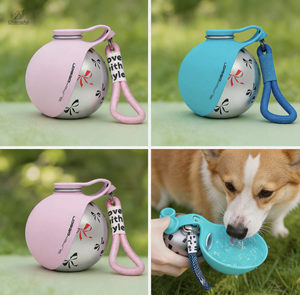 <span class=keywords><strong>Bottiglia</strong></span> d'Acqua 2-in-1 in Acciaio Inox per Cani, Portatile, Antigoccia, Isolata, Ciotola da Viaggio Impermeabile per Cani e Gatti - Product Image 1