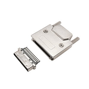 เปลือกหุ้มด้านนอกอัลลอยด์สังกะสีอัลลอยด์50Pin VHDCI พร้อมสกรูปลั๊ก50Pin VHDCI 50Pin ขั้วต่อตัวผู้ - Product Image 2