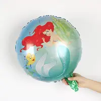 Ballons en Film aluminium en forme de princesse Ariel, 1 ensemble, 18 pouces, décoration de scène à thème d'anniversaire pour enfants
