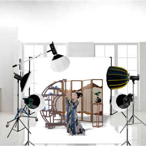 Trépied de studio robuste en acier inoxydable de 330 cm avec bras articulé réglable à distance et roues, capacité de charge de 20 kg - Product Image 6