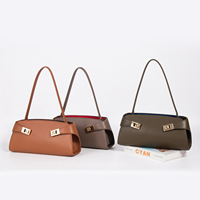 Sac à main de luxe minimaliste personnalisé, nouveau, en cuir véritable, grande capacité, simple, pour les trajets quotidiens, sac à bandoulière tendance pour femmes