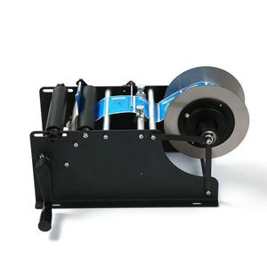 Machine d'étiquetage semi-automatique manuelle pour bouteilles en verre et plastique pour animaux de compagnie, boissons, cartons, boîtes de conserve et bouteilles de vin – État neuf - Product Image 2