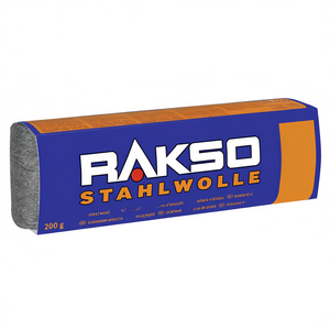 Lana de acero Rakso tamaño 1, 200 g, grado medio, para limpieza y pulido - Product Image 2