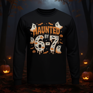 Haunted By 67 Halloween T-shirt à manches longues avec design de costume Meme - Product Image 3