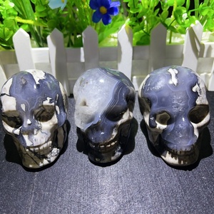 Teschi in Agata Vulcanica Fluorescente Naturale <span class=keywords><strong>di</strong></span> Alta Qualità all'Ingrosso, Incisi, Cristallo <span class=keywords><strong>di</strong></span> Quarzo Curativo per Collezionismo Artistico - Product Image 5