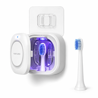 Caja Esterilizadora de Cepillos de Dientes para Montar en la Pared, Esterilizador con Lámpara UV-C Individual, Organizador de Baño con Etiqueta Privada Personalizada