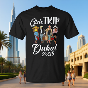T-shirt pour filles : Voyage à Dubaï 2025 – Équipe d'anniversaire, fête, vacances - Product Image 3