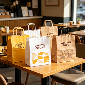 Bolsas de Papel Kraft Marrón Reutilizables, Biodegradables y Reciclables con Logotipo Personalizado, Asas de Cuerda de Algodón y Sello Dorado para Alimentos - Product Image 5