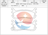 Plaquettes de frein SDCX D663 V9118-X037 SP1527 AY040-MA025 PN5459 LCY4-33-23ZC pour MITSUBISHI Delica MAZDA Titan E2200 Bongo Brawny