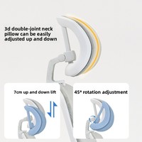 Chaise de bureau ergonomique confortable pour la maison et le bureau, idéale pour les longues sessions d'étude, avec dossier en maille 3D pour les élèves du collège