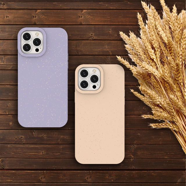 Hot Selling Eco Friendly Recyclable Biodegradable Mobile Phone Cases for iPhone 11 12 13 Pro Max Soft Rubber Wheat Straw Cover