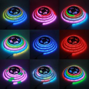 Factory Wholesale RGB Addressable Programmable <b>Smart</b> Strip Light 12V 24V 5050 Multi Color Waterproof <b>TV</b> Decoration Light - Product Image 5