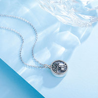 925 Sterling Silver Memory Two Elephant Keepsake Crémation Cendres Urne Colliers Cercueil Bijoux