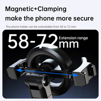 Support de téléphone magnétique flexible à hauteur réglable avec support à pince à rotation à 360 ° pour support de bureau et multi-usage