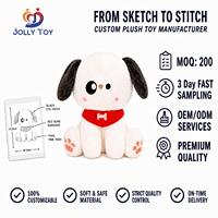 Fabrication sur mesure de jouets en peluche professionnels, chien mignon en peluche, animaux en peluche de haute qualité, fabricant de peluches personnalisées