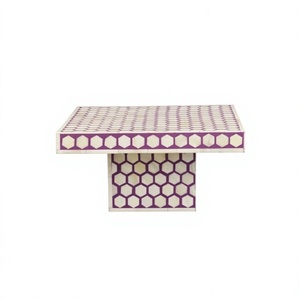 Support à gâteau classique 4 pièces avec incrustation de os et logo imprimé, antidérapant, compatible lave-vaisselle, écologique, plateau rond pour fêtes et anniversaires - Product Image 5